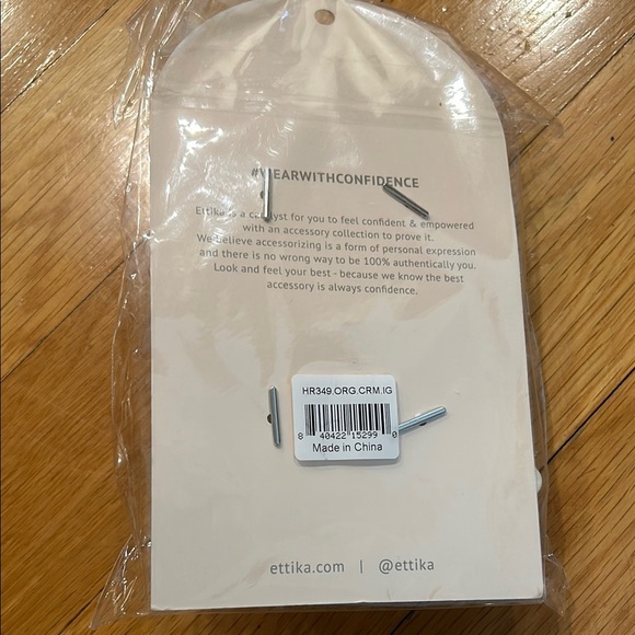 Ettika Brown and Cream Hair Clips - Picture 2 of 2